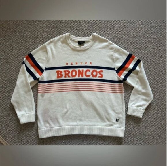 Anthropologie The Wild Collective Denver Broncos Vintage Crew Sweater size 2X - Picture 5 of 11